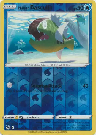 Hisuian Basculin 044/196 (SWSH11: Lost Origin)  - Reverse Holofoil