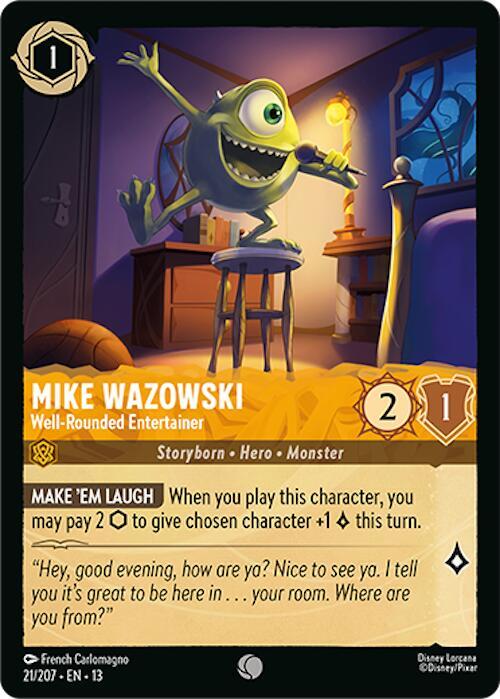 Mike Wazowski, Well Rounded Entertainer 21/207 (Attack of the Vine!)  - Cold Foil