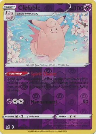 Clefable 063/196 (SWSH11: Lost Origin)  - Reverse Holofoil