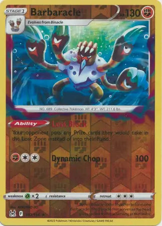 Barbaracle 107/196 (SWSH11: Lost Origin)  - Reverse Holofoil