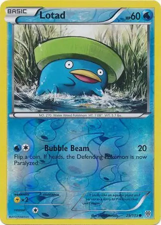 Lotad 29/135 (Plasma Storm)  - Reverse Holofoil