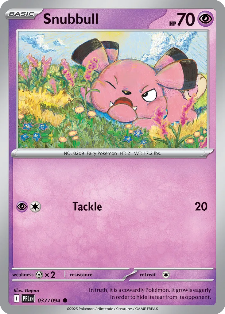Snubbull 037/094 (ME02: Phantasmal Flames)  - Reverse Holofoil