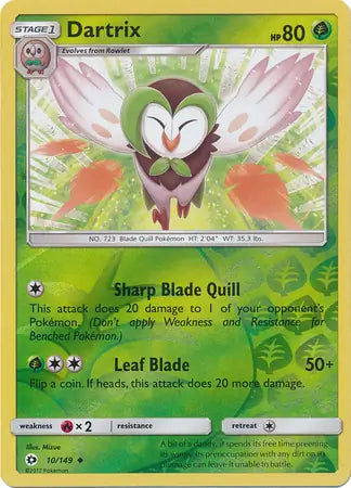 Dartrix 10/149 (SM Base Set)  - Reverse Holofoil