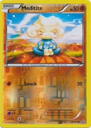 Meditite 79/160 (XY - Primal Clash)  - Reverse Holofoil