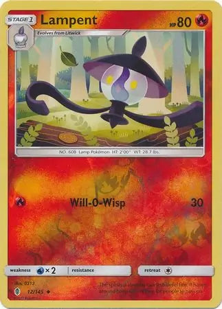 Lampent 12/145 (SM - Guardians Rising)  - Reverse Holofoil