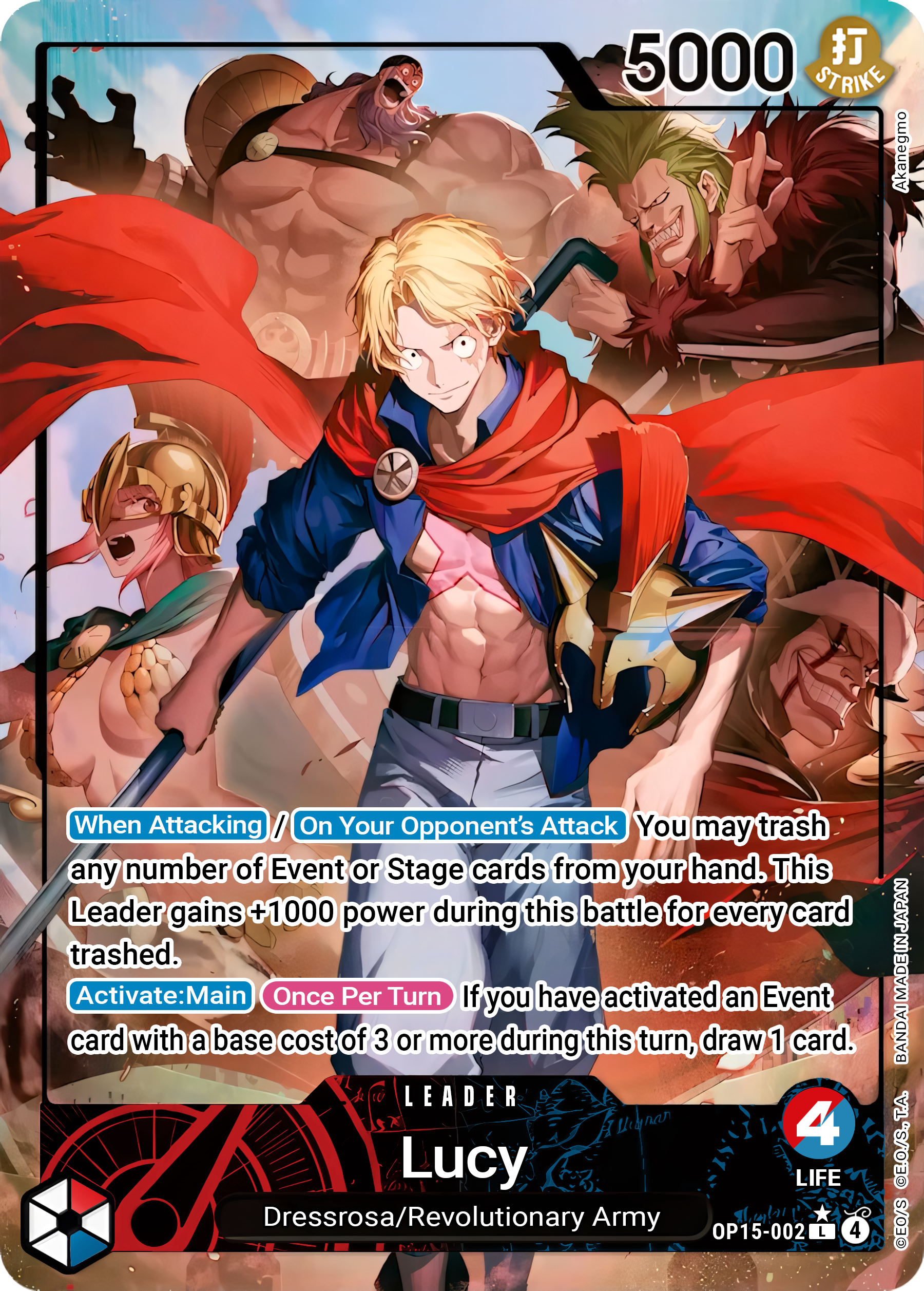 Lucy OP15-002 (Adventure on Kami's Island)  - Alternate Art Foil