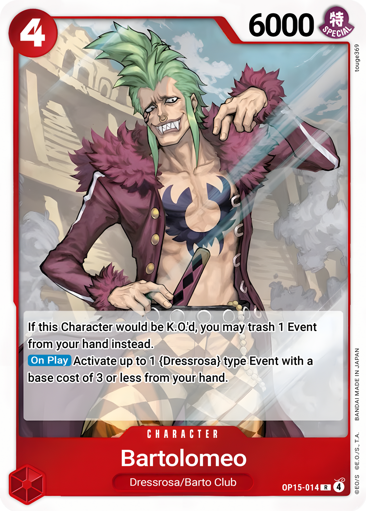Bartolomeo OP15-014 (Adventure on Kami's Island)  - Foil