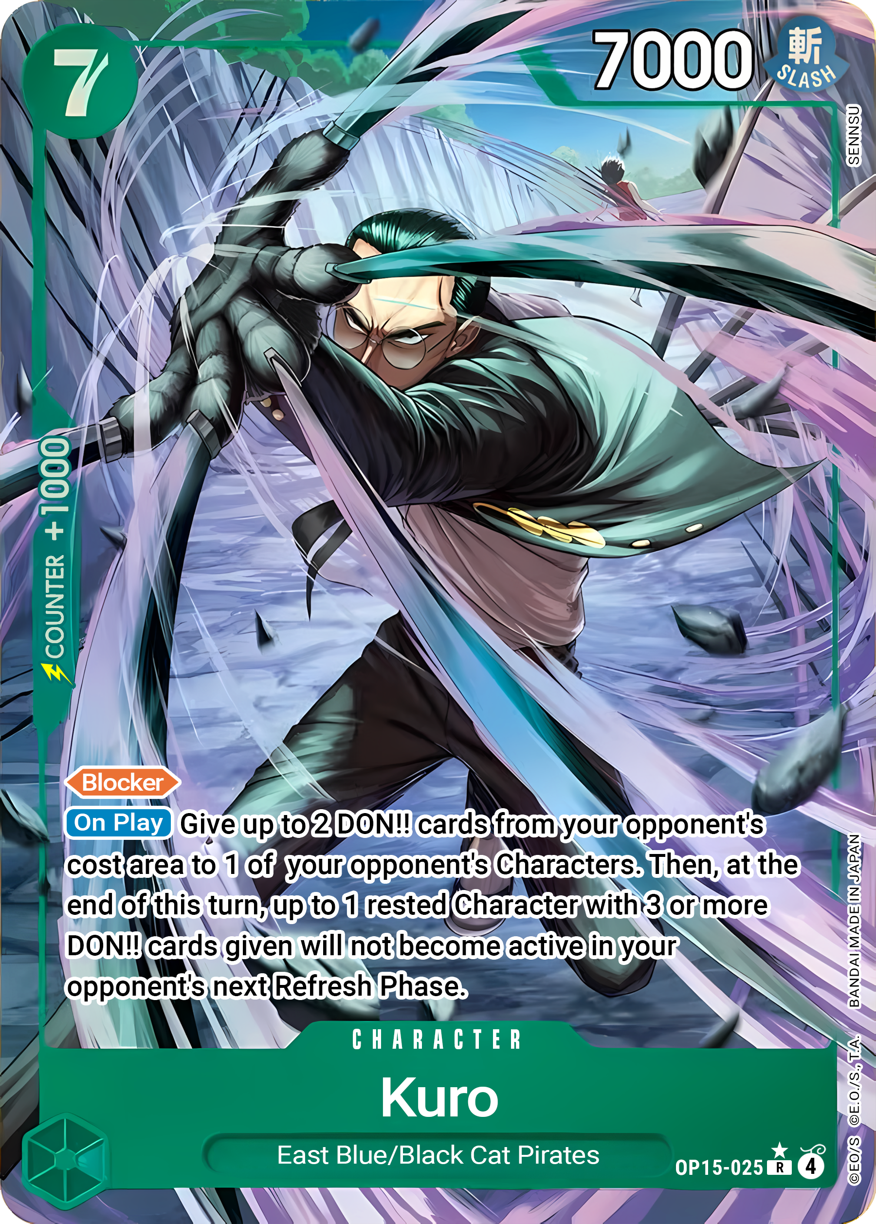 Kuro OP15-025 (Adventure on Kami's Island)  - Alternate Art Foil