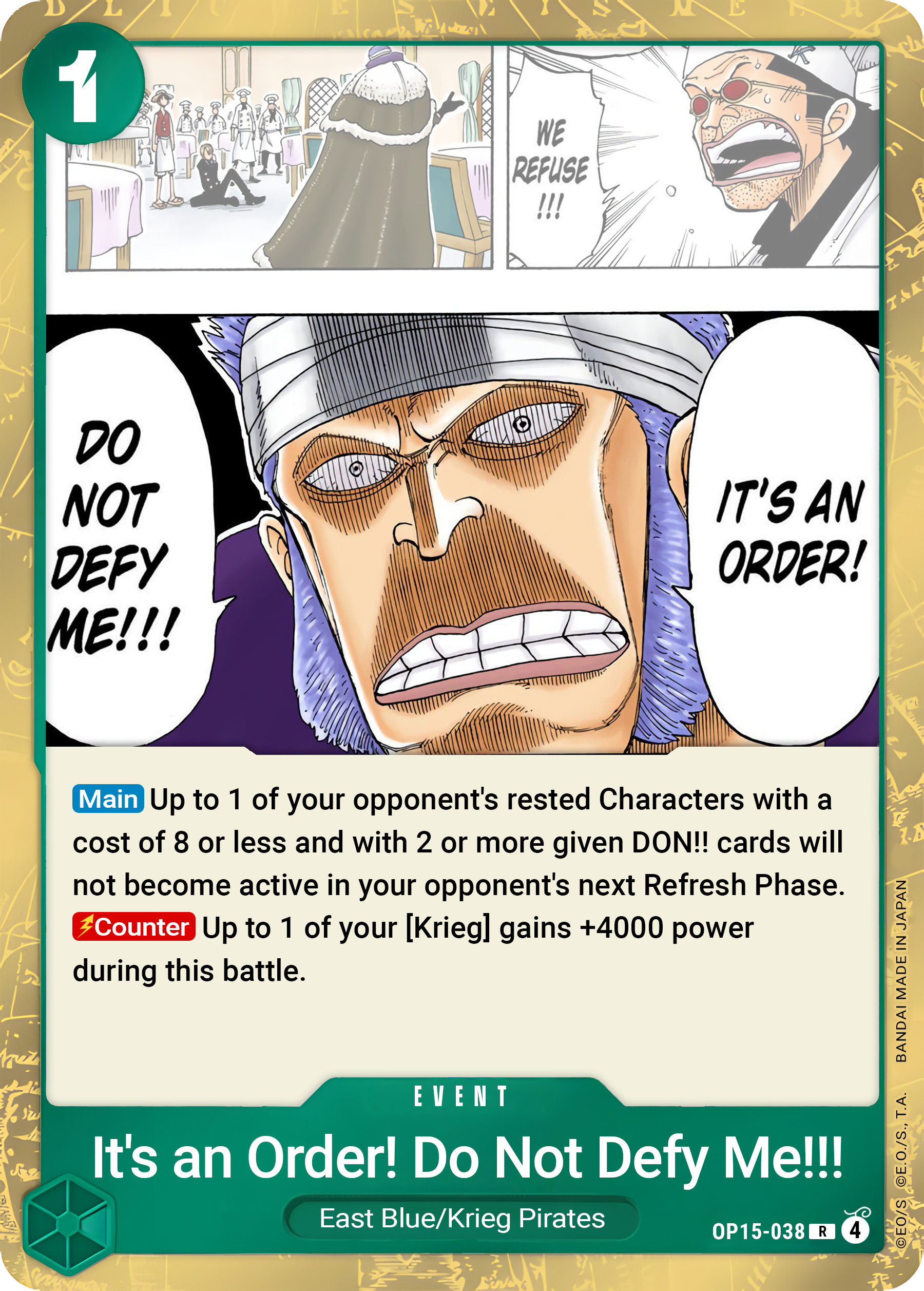 Its an Order! Do Not Defy Me!! OP15-038 (Adventure on Kami's Island)  - Foil