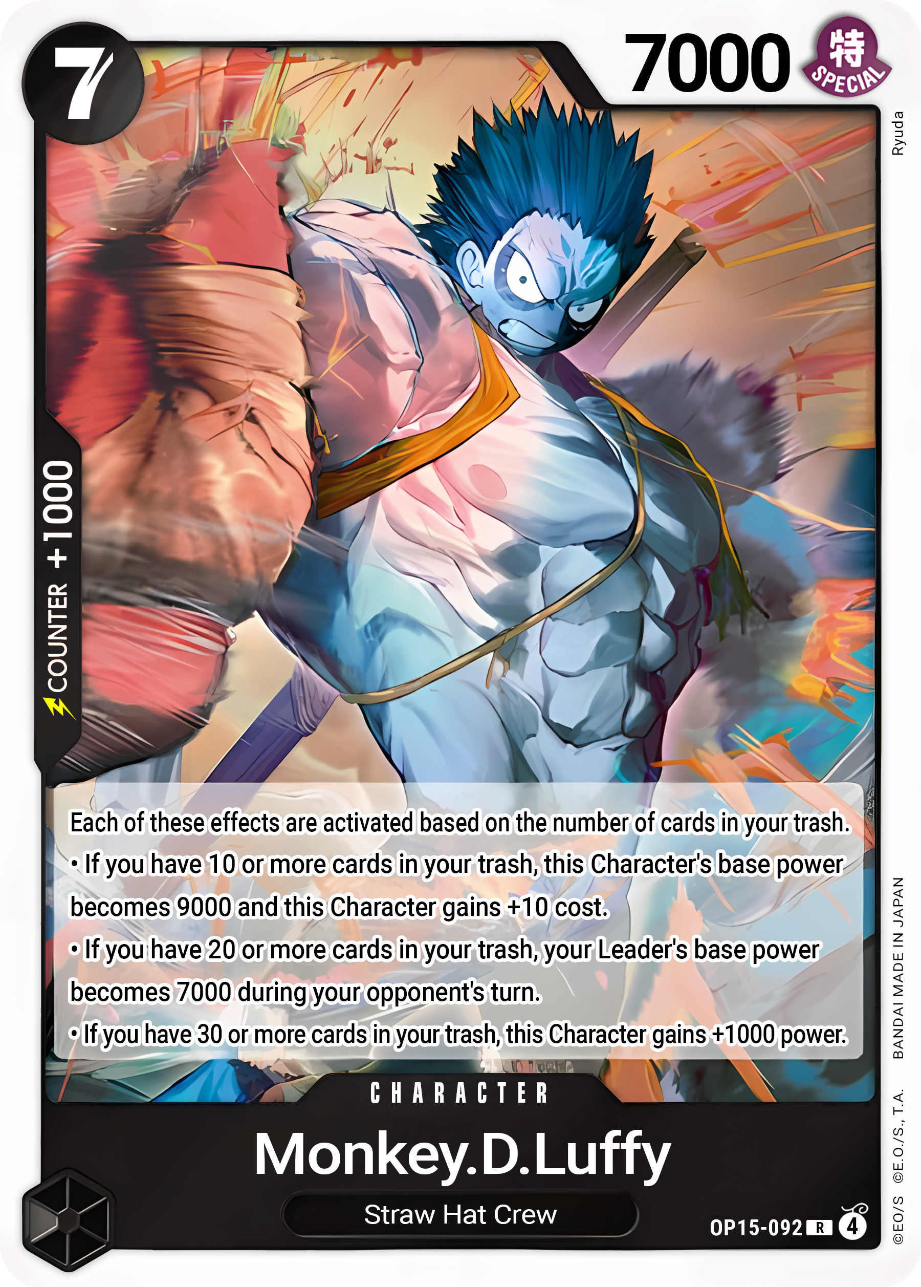 Monkey.D.Luffy OP15-092 (Adventure on Kami's Island)  - Foil
