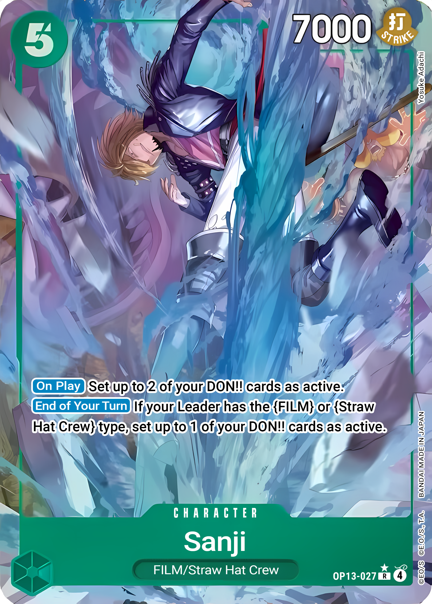 Sanji OP13-027 (Carrying On His Will)  - Alternate Art Foil