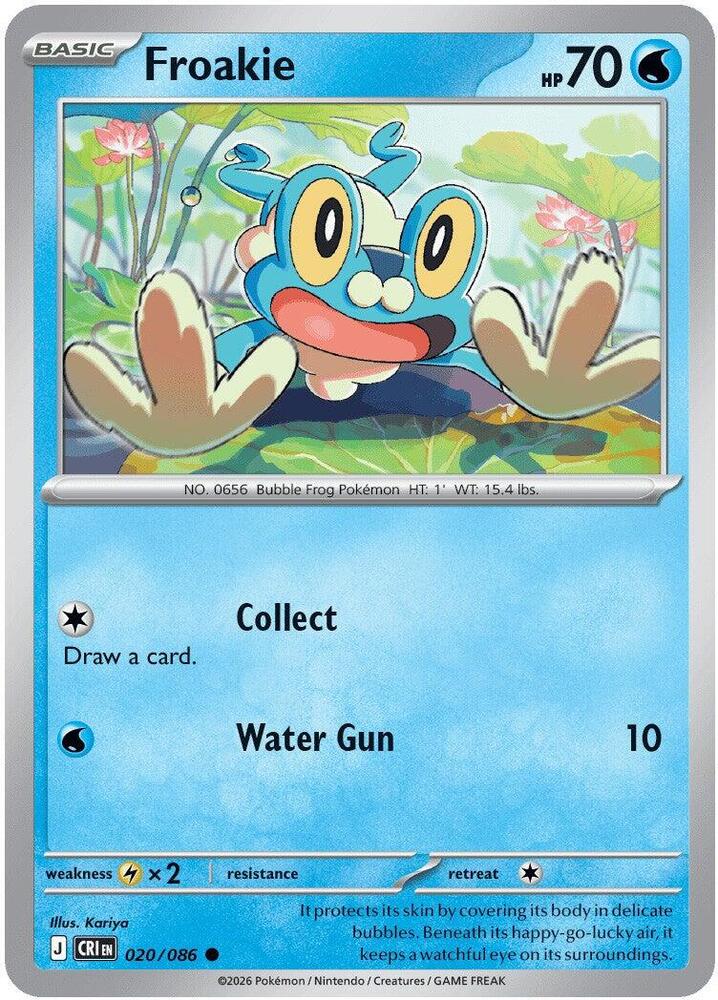 Froakie 020/086 (ME04: Chaos Rising)  - Reverse Holofoil