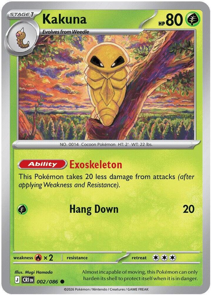 Kakuna 002/086 (ME04: Chaos Rising)  - Reverse Holofoil