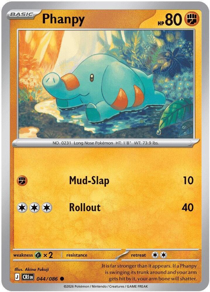 Phanpy 044/086 (ME04: Chaos Rising)  - Reverse Holofoil