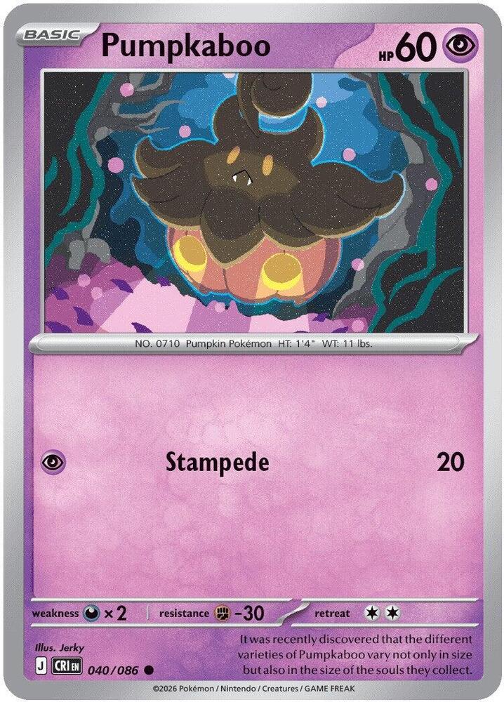 Pumpkaboo 040/086 (ME04: Chaos Rising)  - Reverse Holofoil