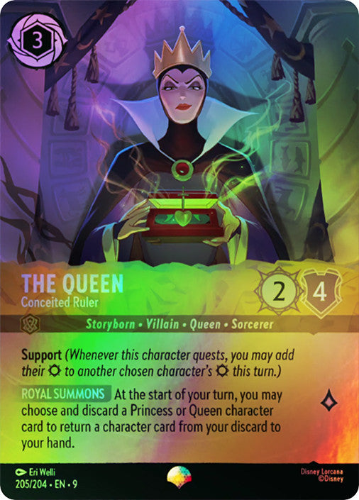 The Queen, Conceited Ruler 205/204 (Fabled)  - Rainbow Foil