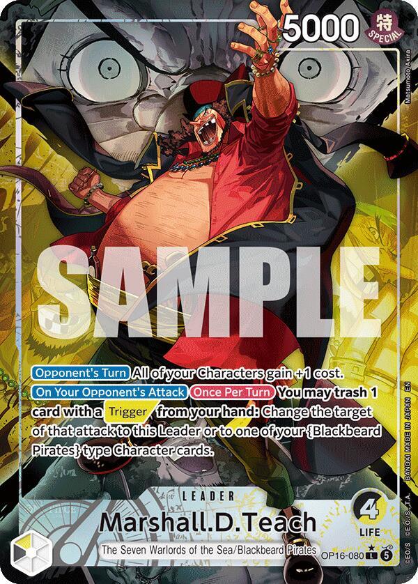 Marshall.D.Teach OP16-080 (The Time of Battle)  - Alternate Art Foil