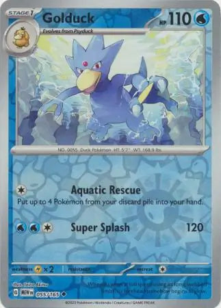 Golduck 055/165 (SV: Scarlet & Violet 151)  - Reverse Holofoil