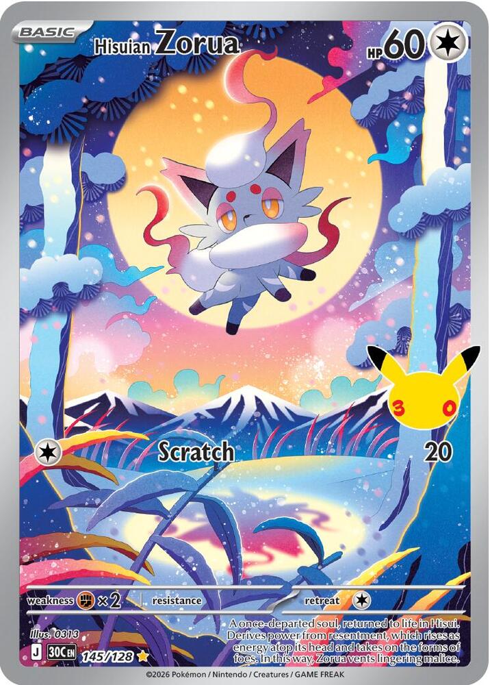 Hisuian Zorua 145/128 (ME: 30th Celebration)  - Holofoil