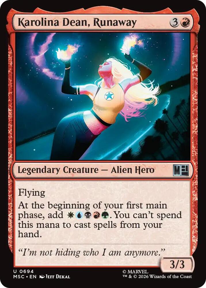 Karolina Dean, Runaway 694 (Commander: Marvel Super Heroes)  - Foil
