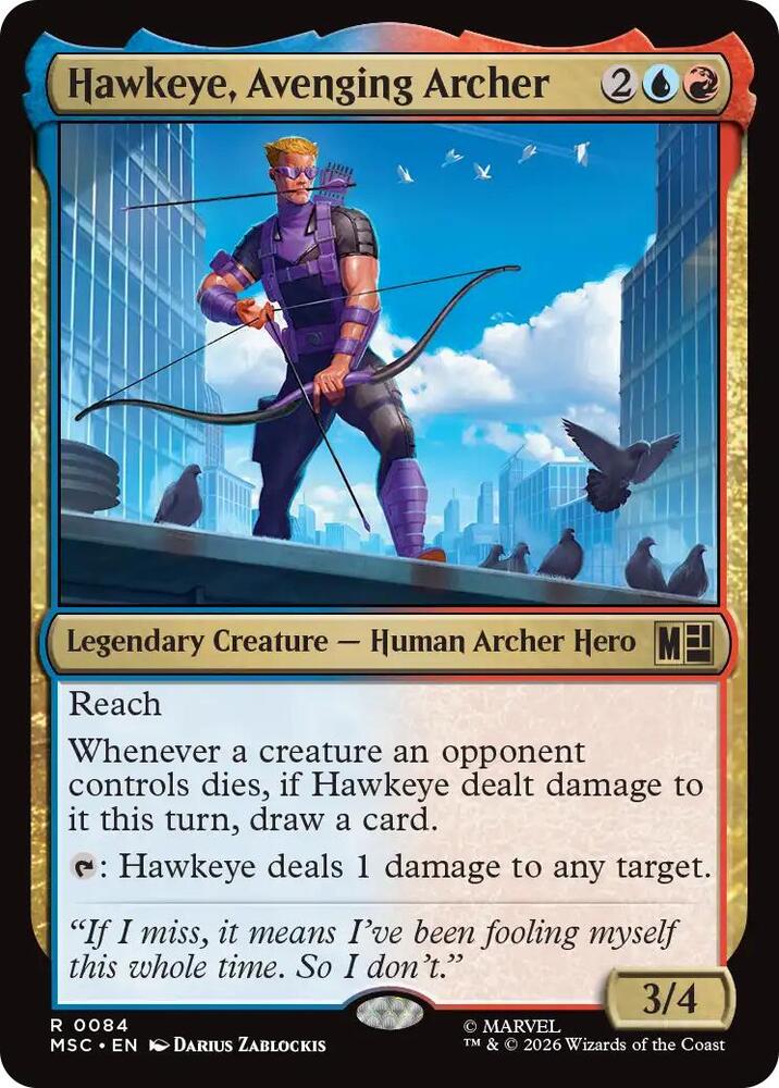 Hawkeye, Avenging Archer 84 (Commander: Marvel Super Heroes) 