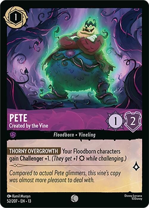 Pete, Created by the Vine 52/207 (Attack of the Vine!)  - Cold Foil