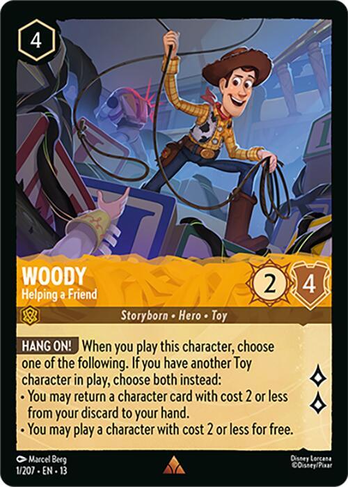 Woody, Helping a Friend 1/207 (Attack of the Vine!)  - Cold Foil