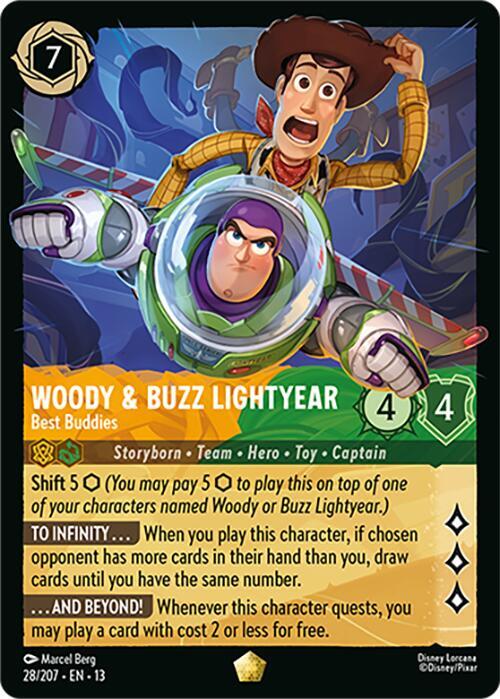Woody and Buzz Lightyear, Best Buddies 28/207 (Attack of the Vine!)  - Cold Foil