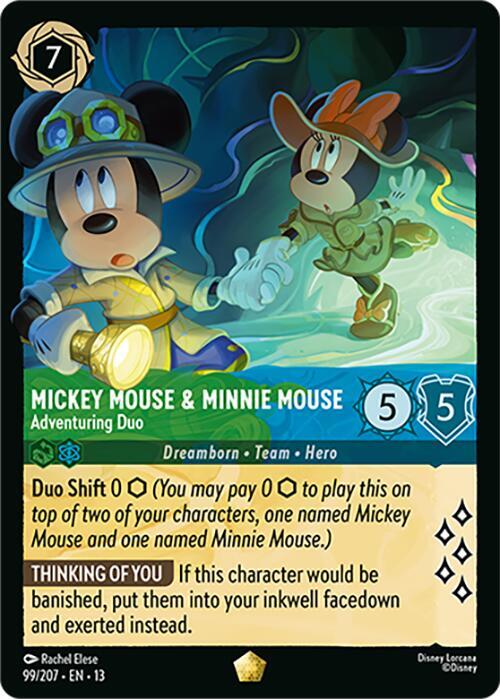 Mickey Mouse and Minnie Mouse, Adventuring Duo 99/207 (Attack of the Vine!) 