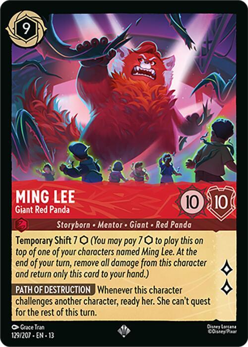 Ming Lee, Giant Red Panda 129/207 (Attack of the Vine!)  - Cold Foil