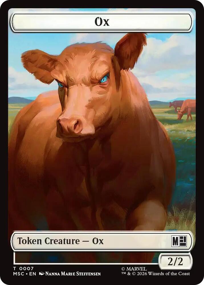 Ox Vibranium Double Sided Token 7 // 15 (Commander: Marvel Super Heroes)  - Foil