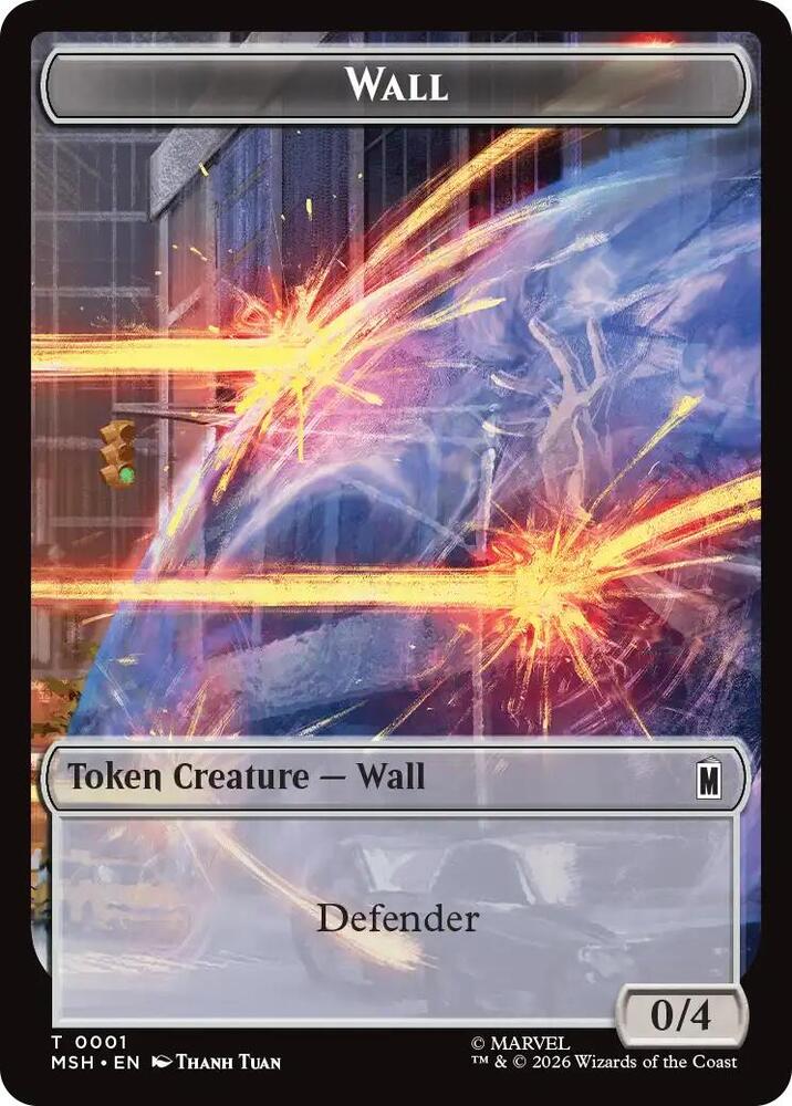 Wall Alien Double Sided Token 1 // 11 (Marvel Super Heroes)  - Foil
