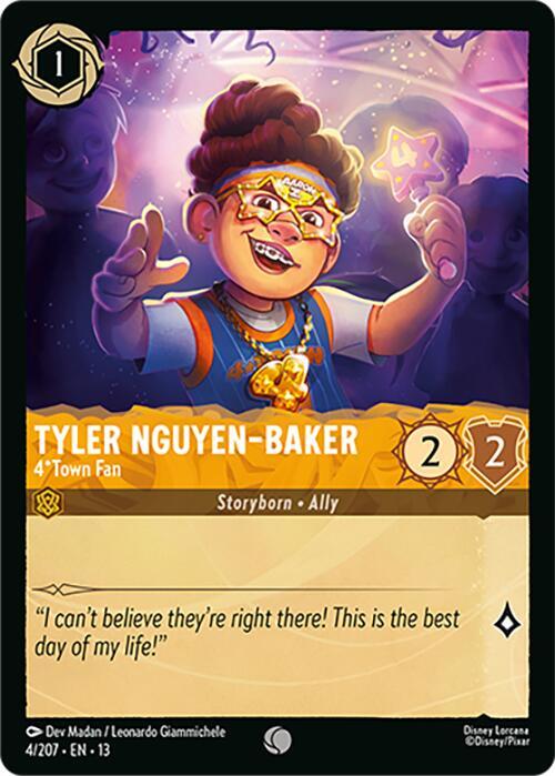 Tyler Nguye- Baker, 4*Town Fan 4/207 (Attack of the Vine!)  - Cold Foil