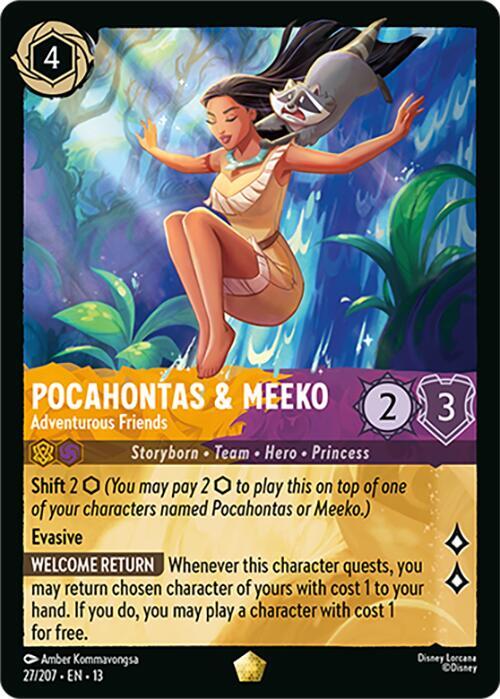 Pocahontas and Meeko, Adventurous Friends 27/207 (Attack of the Vine!)  - Cold Foil