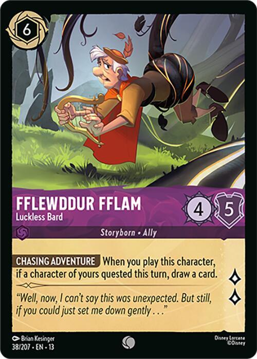 Fflewddur Fflam, Luckless Bard 38/207 (Attack of the Vine!)  - Cold Foil