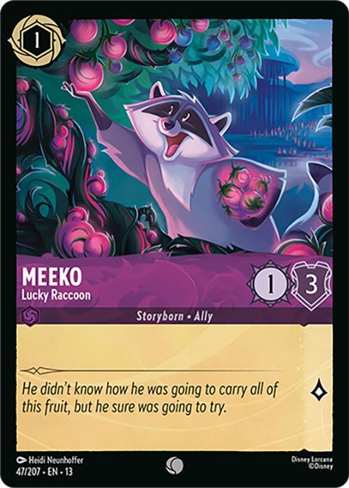 Meeko, Lucky Raccoon 47/207 (Attack of the Vine!)  - Cold Foil