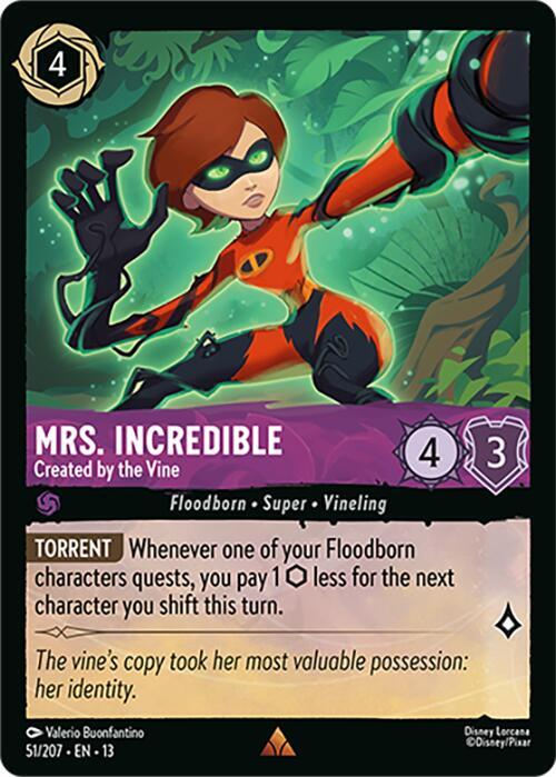 Mrs. Incredible, Created by the Vine 51/207 (Attack of the Vine!)  - Cold Foil