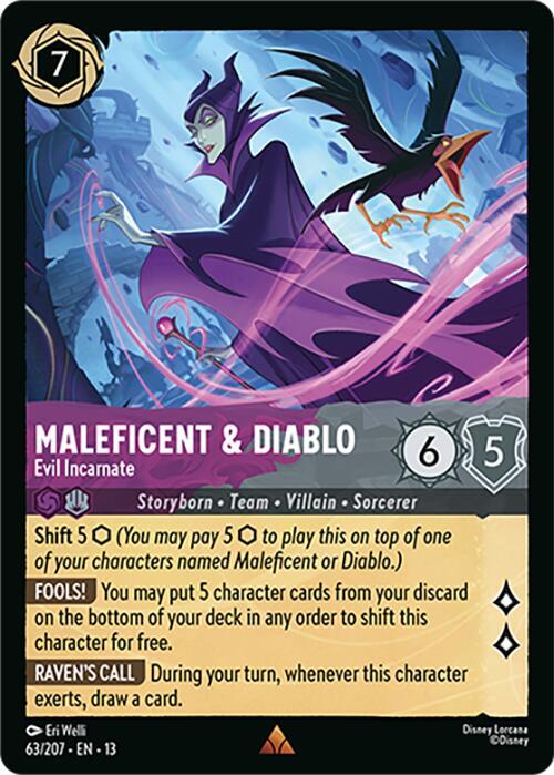Maleficent and Diablo, Evil Incarnate 63/207 (Attack of the Vine!)  - Cold Foil