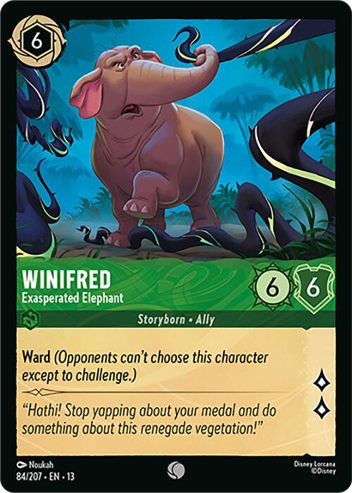 Winifred, Exasperated Elephant 84/207 (Attack of the Vine!)  - Cold Foil