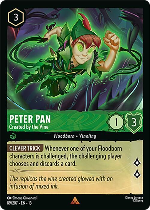 Peter Pan, Created by the Vine 89/207 (Attack of the Vine!)  - Cold Foil
