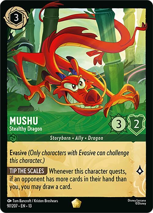 Mushu, Stealthy Dragon 97/207 (Attack of the Vine!)  - Cold Foil
