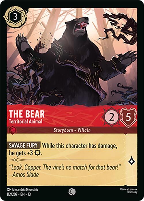 The Bear, Territorial Animal 112/207 (Attack of the Vine!)  - Cold Foil