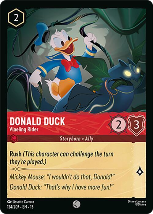 Donald Duck, Vineling Rider 124/207 (Attack of the Vine!)  - Cold Foil
