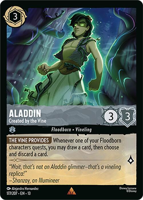 Aladdin, Created by the Vine 177/207 (Attack of the Vine!)  - Cold Foil