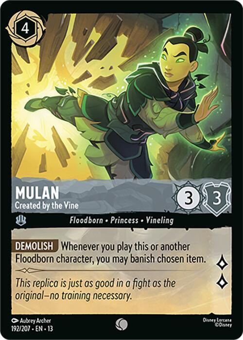 Mulan, Created by the Vine 192/204 (Attack of the Vine!)  - Cold Foil