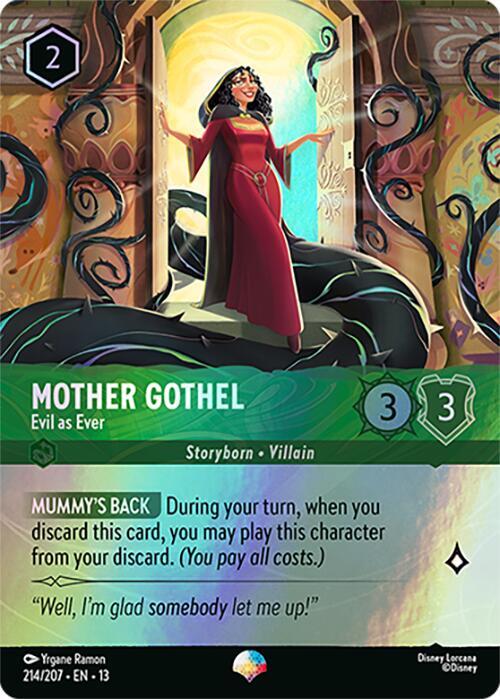 Mother Gothel, Evil as Ever 214/207 (Attack of the Vine!)  - Holofoil