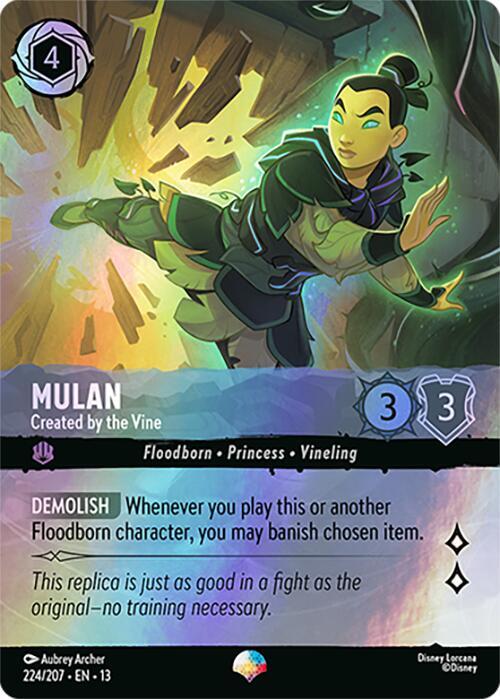 Mulan, Created by the Vine 224/207 (Attack of the Vine!)  - Holofoil