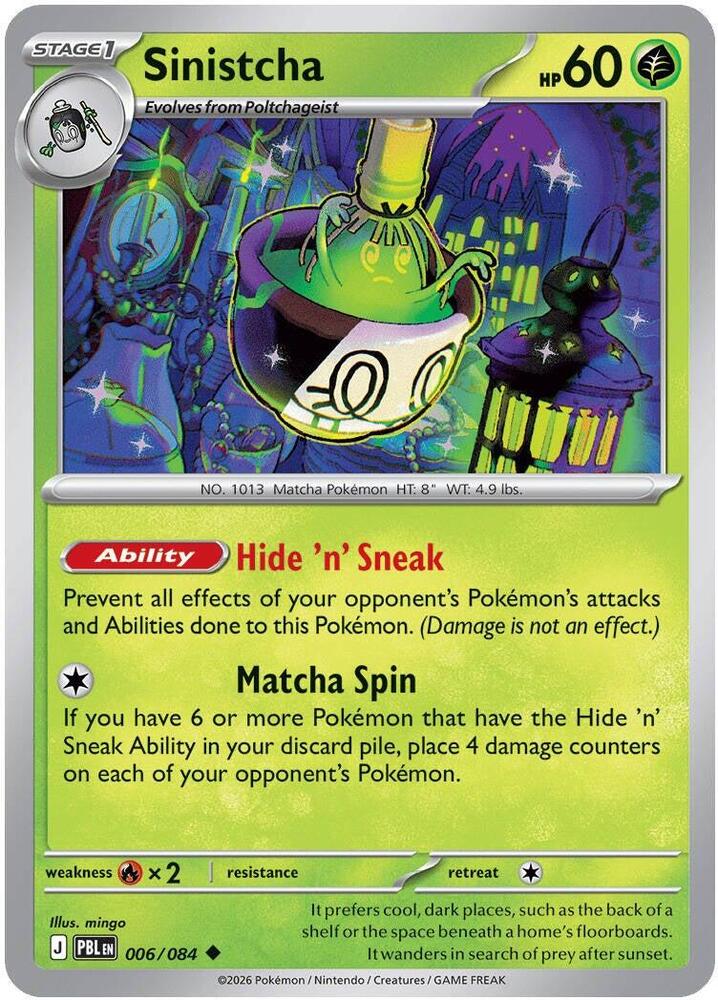 Sinistcha 006/084 (ME05: Pitch Black)  - Reverse Holofoil