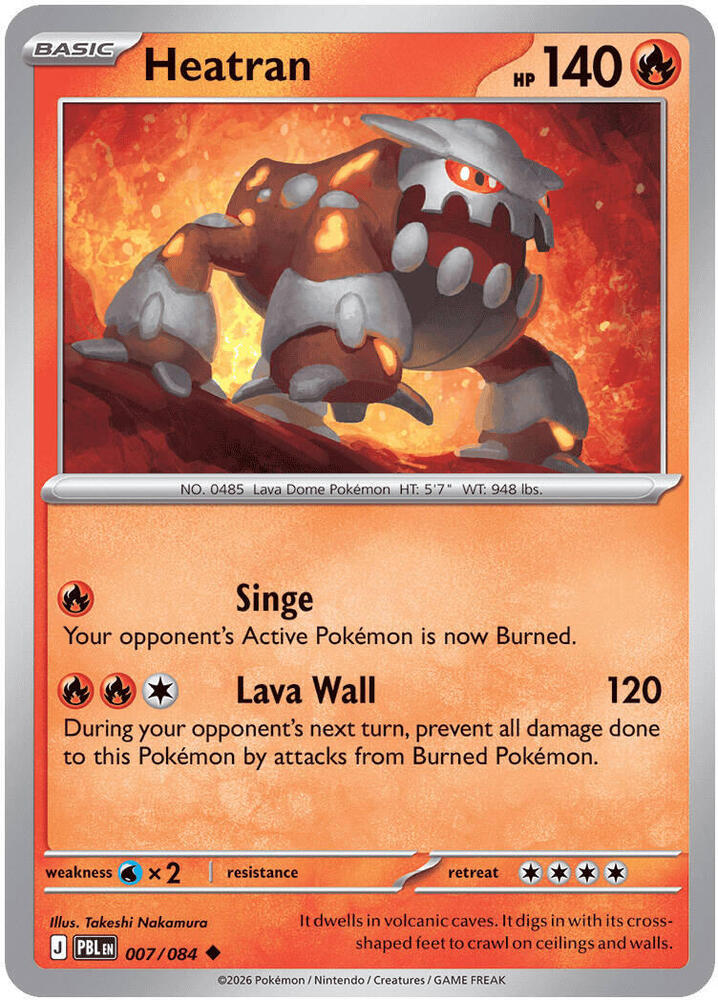 Heatran 007/084 (ME05: Pitch Black)  - Reverse Holofoil