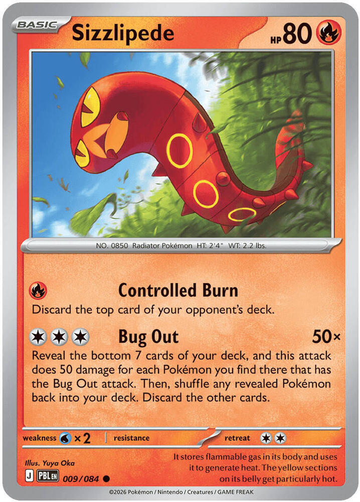 Sizzlipede 009/084 (ME05: Pitch Black)  - Reverse Holofoil